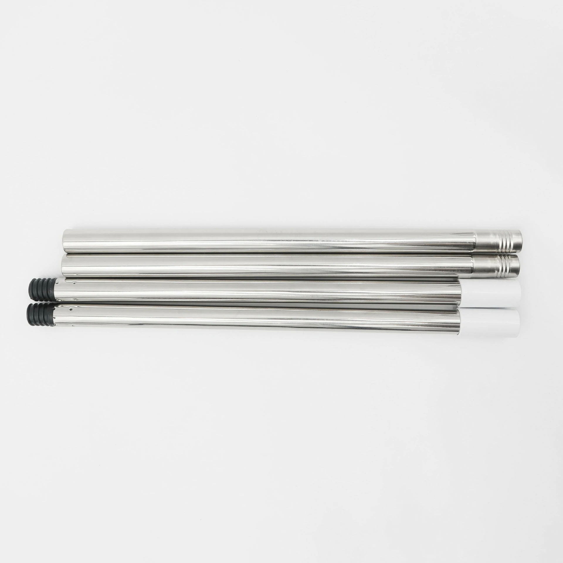 4-Section Stainless Steel Telescopic Broom Handle – Adjustable, Rustproof, Heavy-Duty – Fits Most Brooms