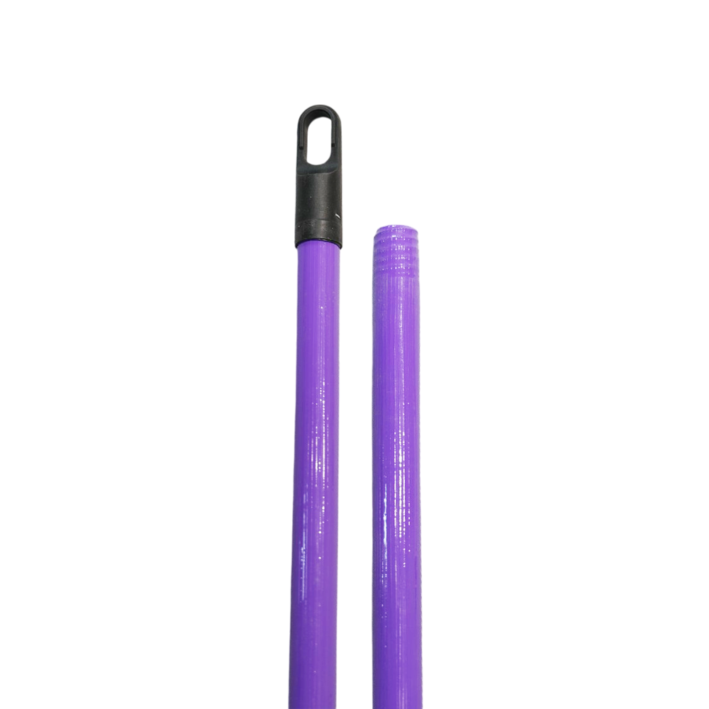 7 Colors Rib PVC Coated Broom Stick Wooden Pole with Italian Screw and Plastic Long Cap